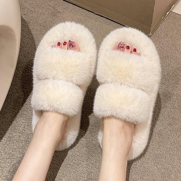 7컬러 여성 더블 캐주얼 털슬리퍼 실내화 A716