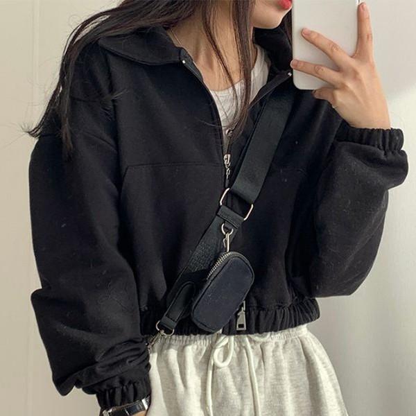 3컬러 여성 캐주얼 포켓 봄 크롭 집업 자켓 LK-J042