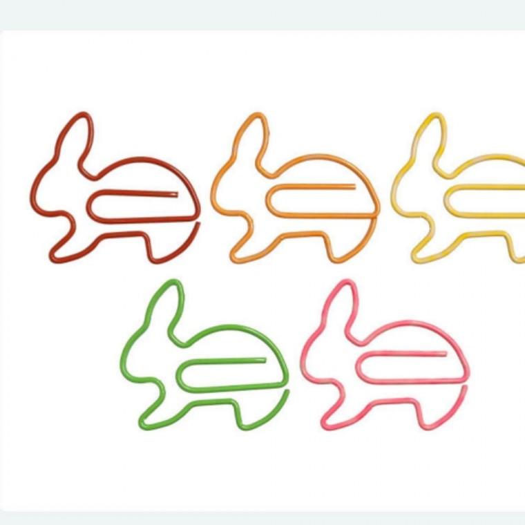 토끼 컬러 클립 50P 클립 사무용 품 문구 예쁜 서류