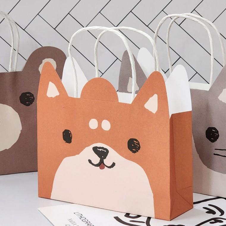 쇼핑백 선물 가방 포장 상자 종이 동물 답례품