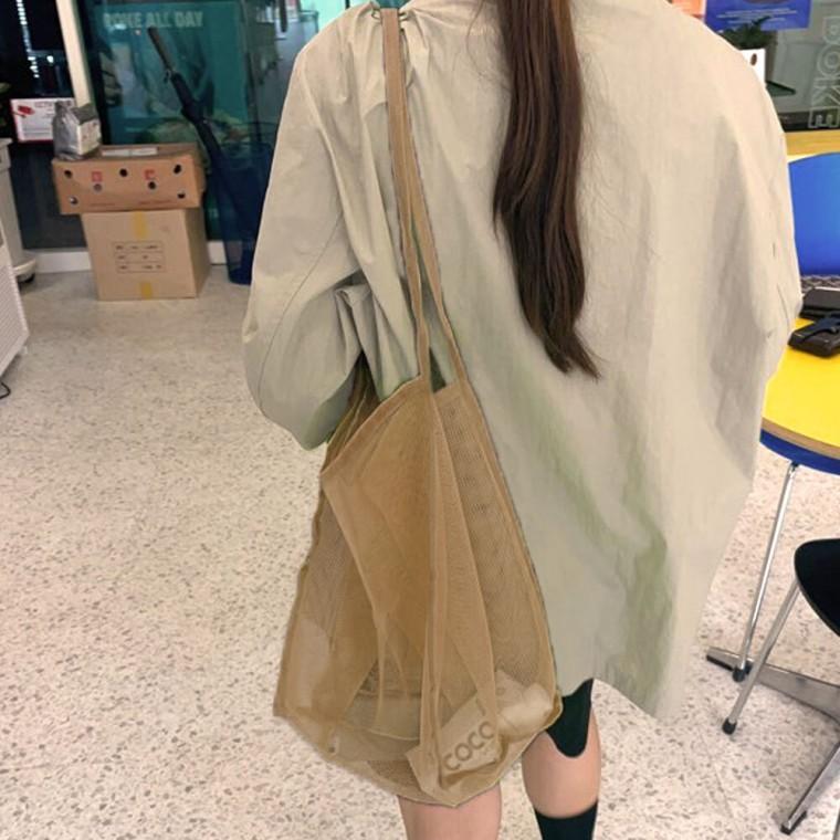 더블 메쉬 숄더백 운 비치백