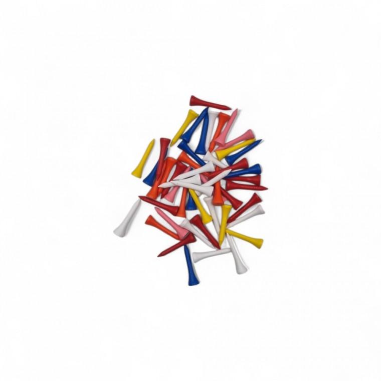 우드 골프티 티꽂이 100p 세트 컬러 나무티 42mm 54mm 83mm