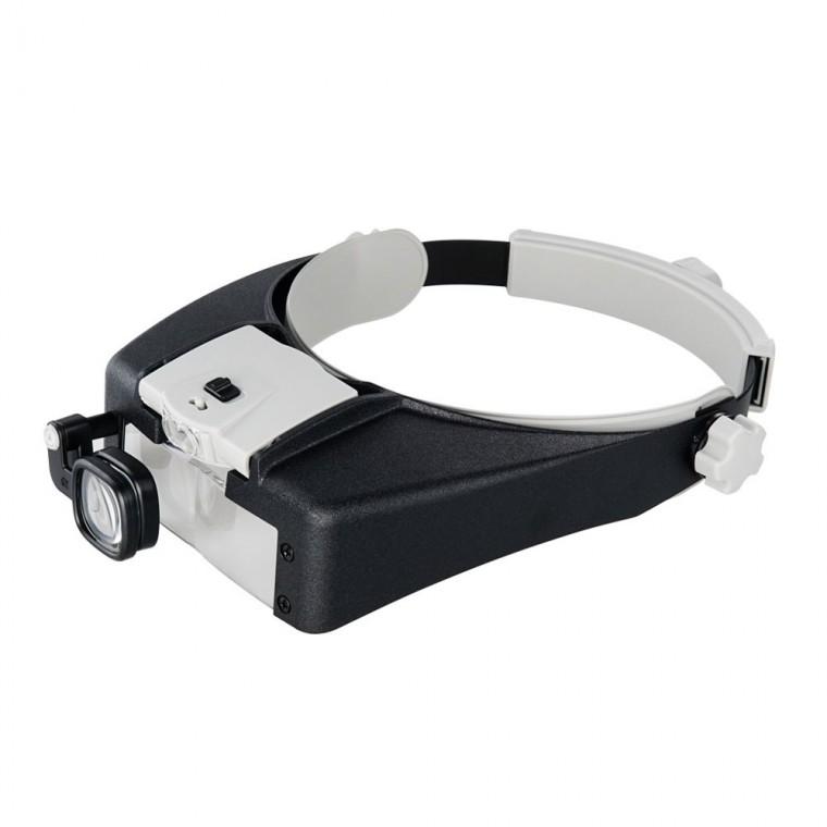 정밀작업용 2 LED 헤드확대경 1.5X 6X 8X 배율 렌즈 각도
