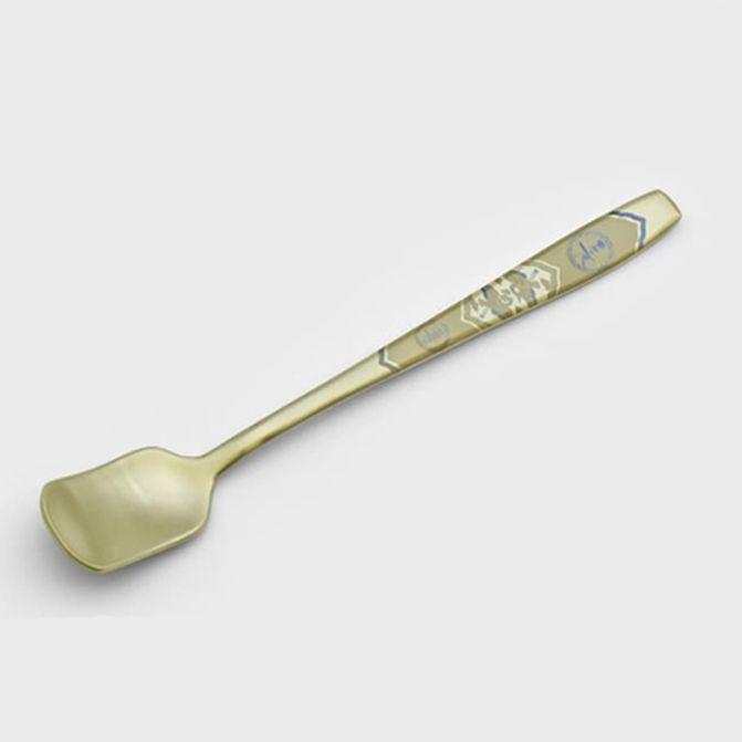 아트 티스푼 커피 수저 푸딩 디저트 스푼 티타늄 14CM