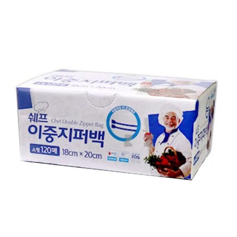 쉐프 지퍼백 밀폐 파우치 대용량 주방 이중 위생 봉투