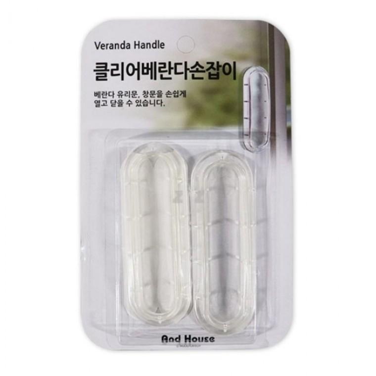 클리어 문손잡이 베란다 유리문 창문 샷시 손잡이