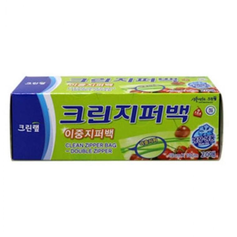 크린 지퍼백 밀폐 파우치 비닐팩 주방 이중 위생 봉투
