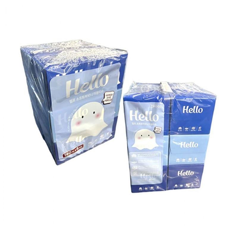 소프트 원단 무향 무색 갑티슈 미용티슈 화장지 6개입