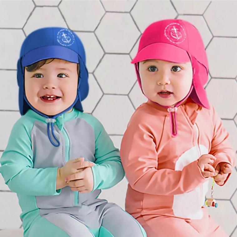 어린이 아동 수영장 물놀이 수영 모자 아쿠아 플랩캡