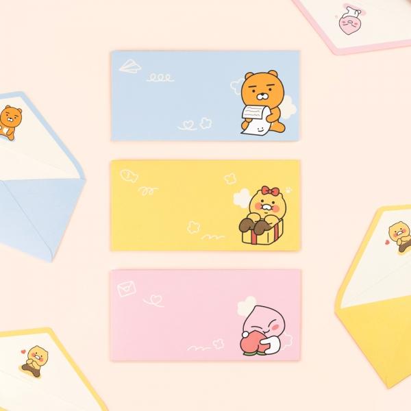 카카오프렌즈 가로형 봉투 3P 세트