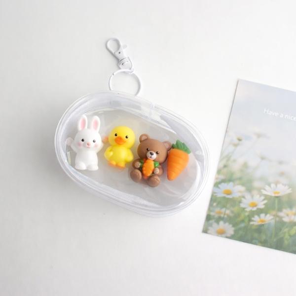 피규어 가챠 파우치 케이스 화이트