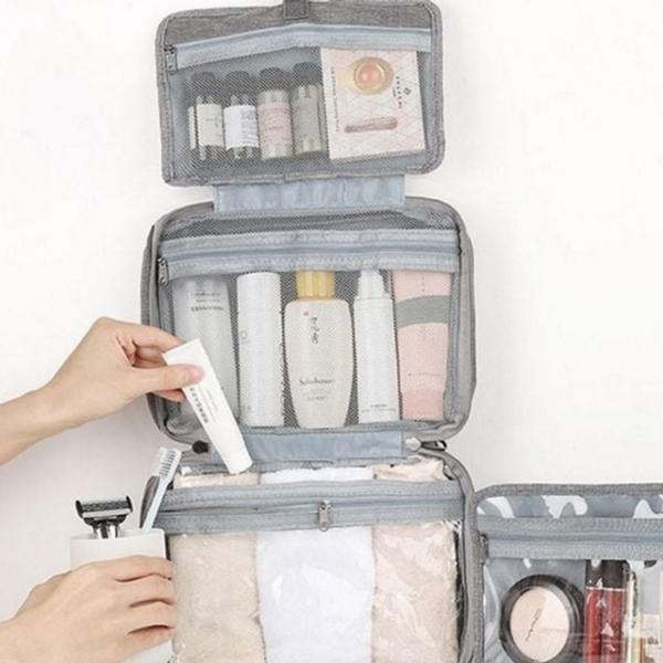 휴대용 수납형 정리 파우치 화장품 메쉬 매쉬