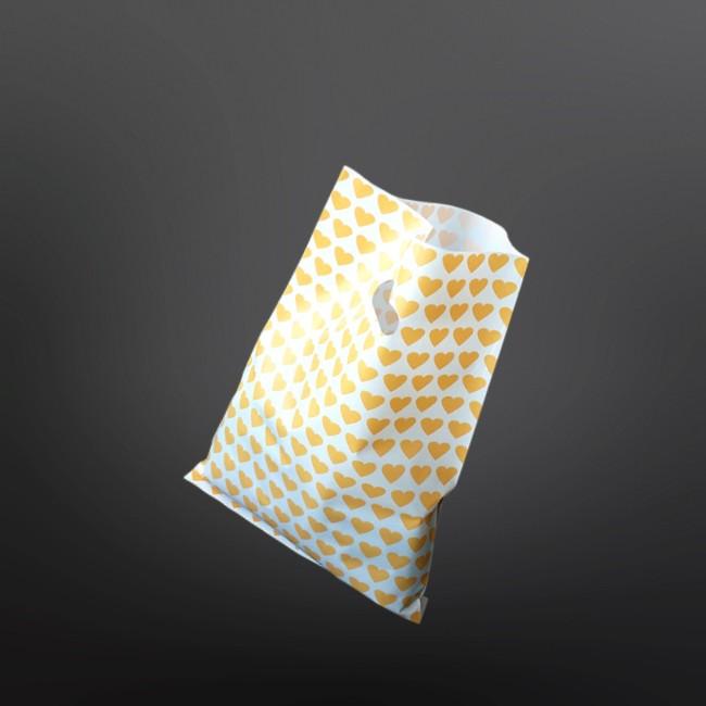 PE 펀칭 쇼핑용 비닐봉투 하트 30X40cm 50매
