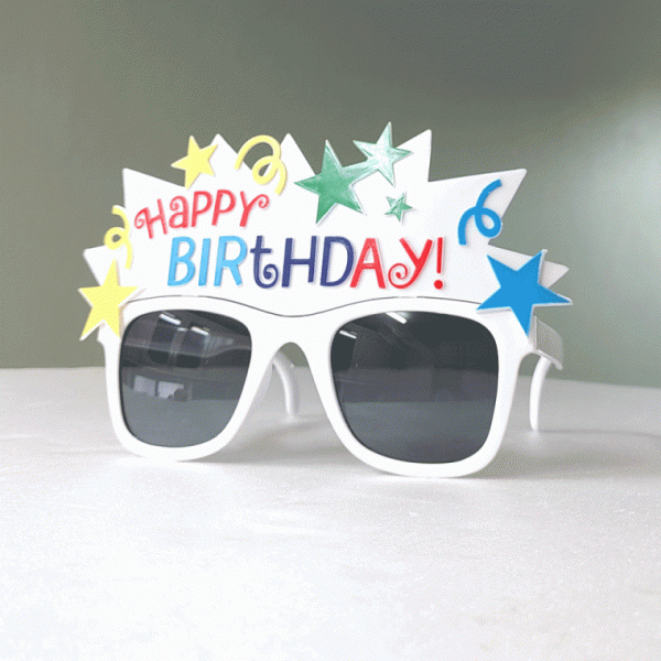 파티안경 [해피 파티안경] 파티용품 생일파티안경 생일안경 개별OPP포장 이벤트안경 케익안경 선글라스