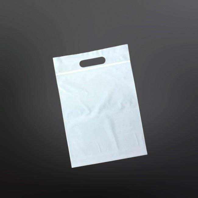 지퍼식 PE 펀칭 쇼핑봉투 WH 15X21cm +4cm 100매