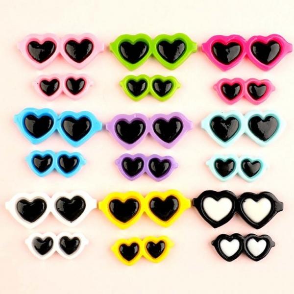 하트 선글라스 파츠 슬라임 데코덴 모루 인형 꾸밈 재료