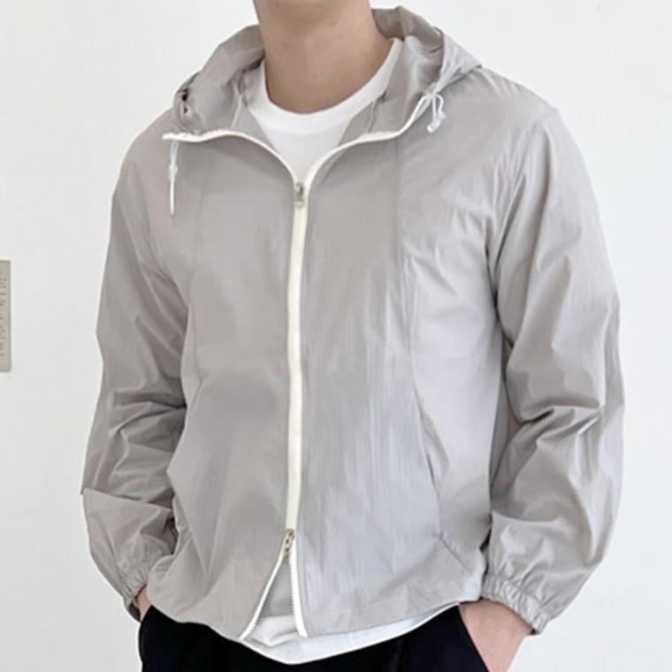 남자 남성 긴팔 점퍼 바람막이 후드 재킷 봄 여름 간절기 야외 활동 등산 캐주얼 기본 베이직 데일리 캐주