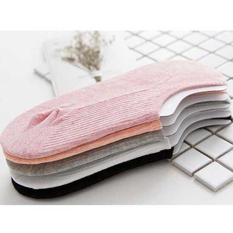 [루키] 여성용 골지 페이크삭스 여성덧신 안벗겨지는덧신 5개세트