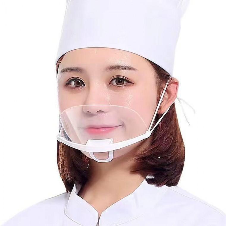다용도 조리용 투명 위생 마스크 가림막 급식 식당 주방용품 식당마스크 요리사마스크 조리용 플라스틱마스