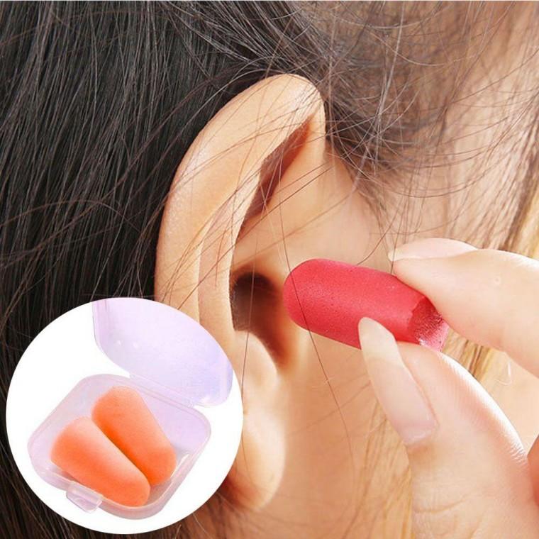 소음방지 귀마개 수면 소음차단 케이스포함 폼 케이스 방수 개 귀마 스펀지 실리콘 게 비행기 산업용 소음