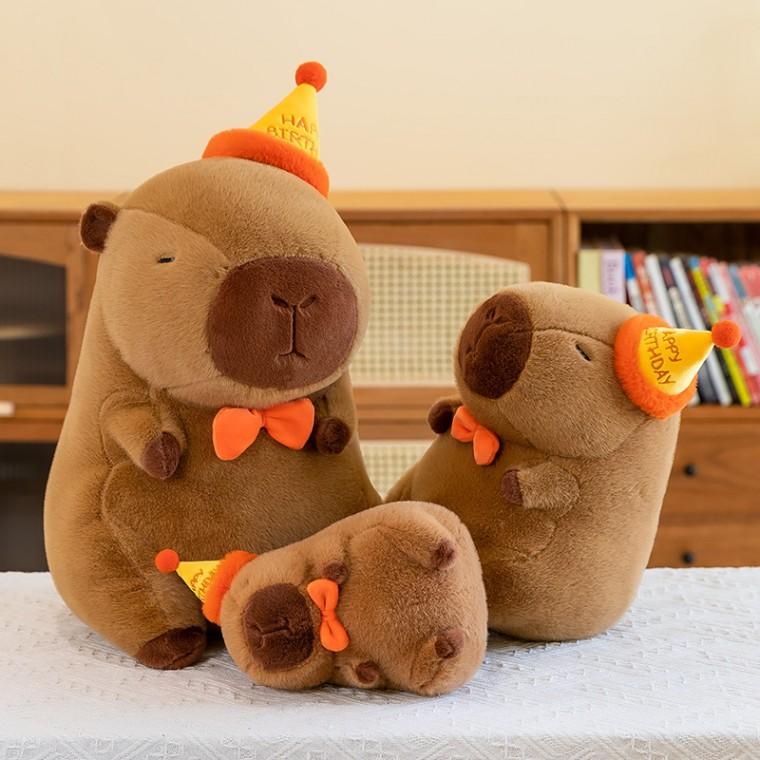 JIYU 생일축하 카피바라 인형 필로우 쿠션 인테리어 소품