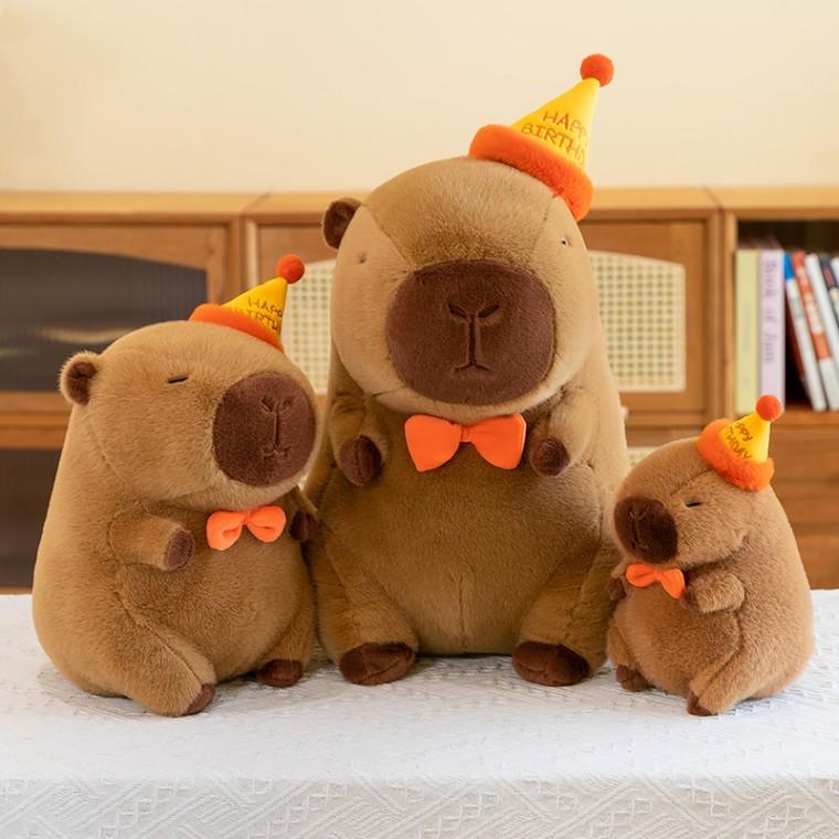 bookaz 생일축하 카피바라 인형 필로우 쿠션 인테리어 소품