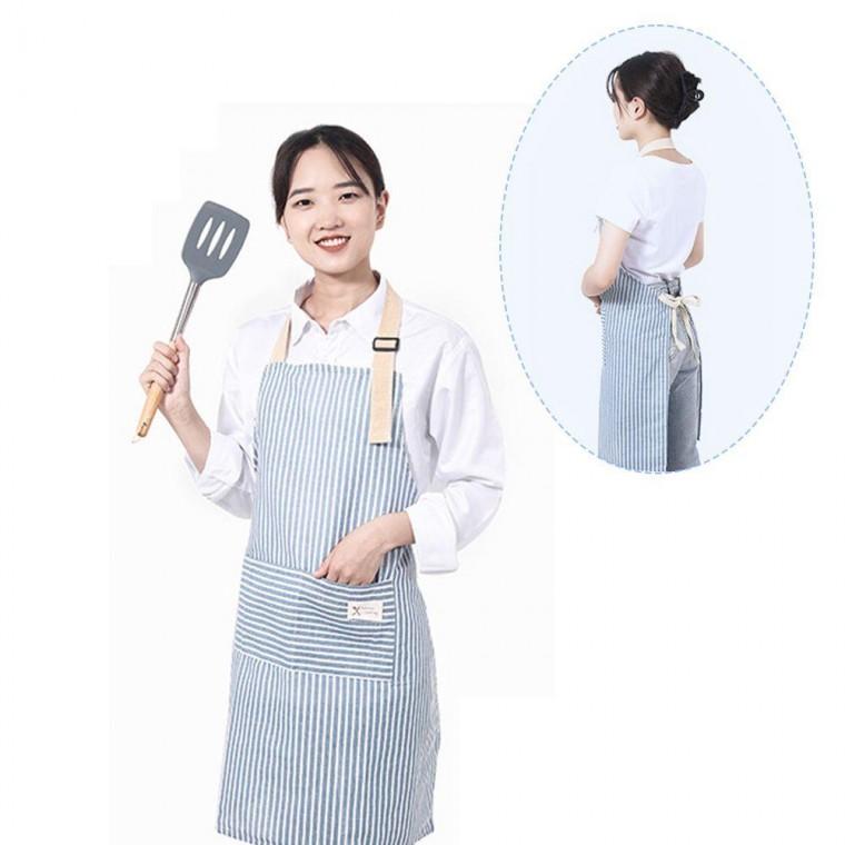 줄무늬 앞치마 식당 카페 어린이집 미용실 업소용 바리스타 방수 주방 소량인쇄 앞치마 어린이집 카페
