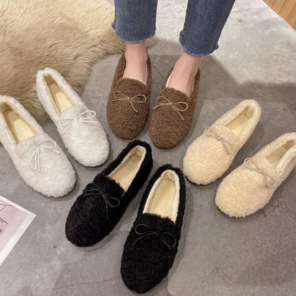 4컬러 데일리 편한 털안감 양털 로퍼 LK602