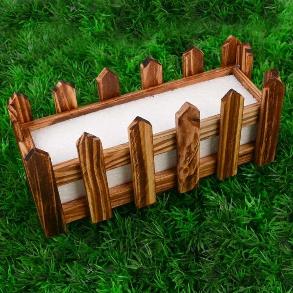 사각 울타리 조화 화분