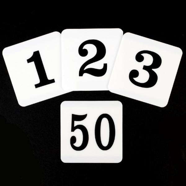 1P 사각 100mm 아크릴 번호판 1-50