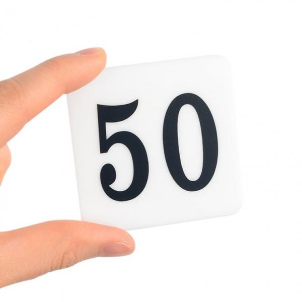 1P 사각 60mm 아크릴 번호판 1-50