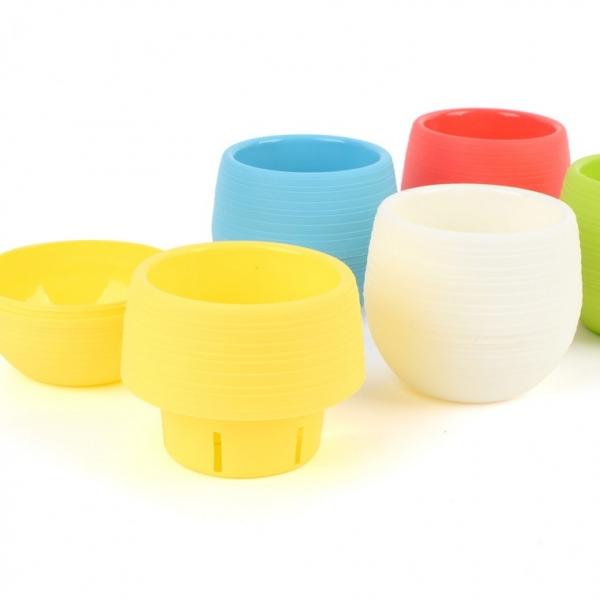 미니 컬러 원형 플라스틱 화분 대형