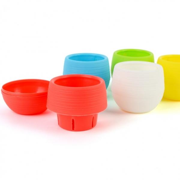 미니 컬러 원형 플라스틱 화분 소형