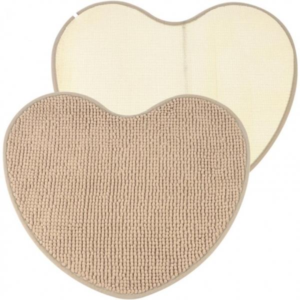 갈색 하트 발매트