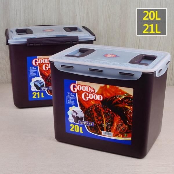 굿앤굿 핸디락 김치통 20 21L