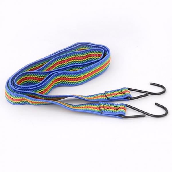 레인보우 컬러 납작 고리줄바