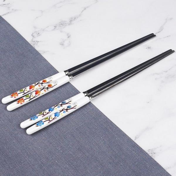 매화무늬 스테인리스 젓가락