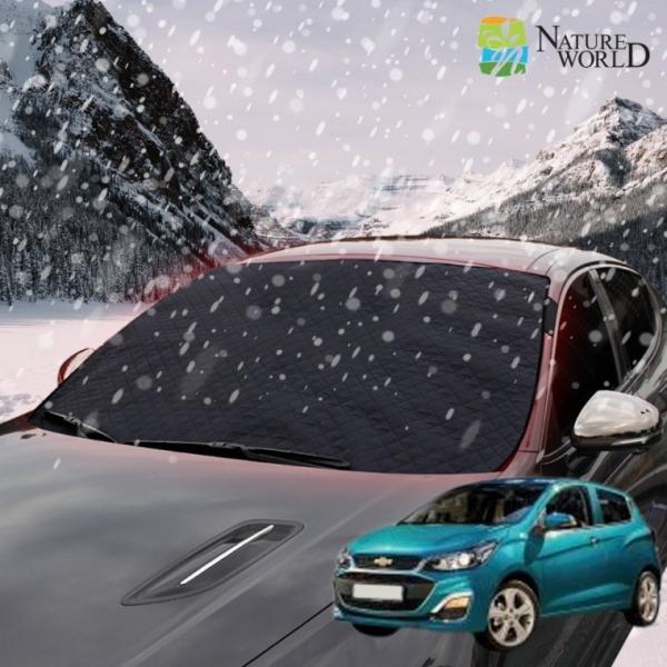 더뉴 스파크 국산 고급형 차량 성에방지커버 햇빛 앞창 가리개 사계절용 앞유리 커버 덮개 맞춤형 일반형