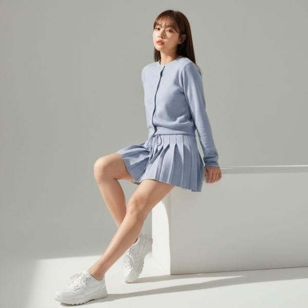 썬샤인 소프트 파스텔 가디건 치마 세트 SD-260224