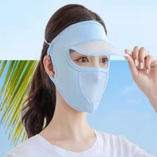 여성 야외 심플 햇빛 uv차단 얼굴 풀페이스 마스크