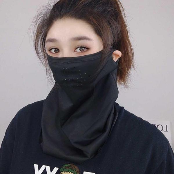 숨쉬는 쿨 원단 얼굴가리개 햇빛 자외선 차단 마스크 골프 페이스 커버 워머