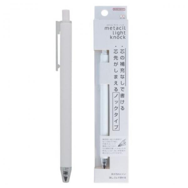 썬스타문구 메타실펜슬 노크식 금속연필 화이트