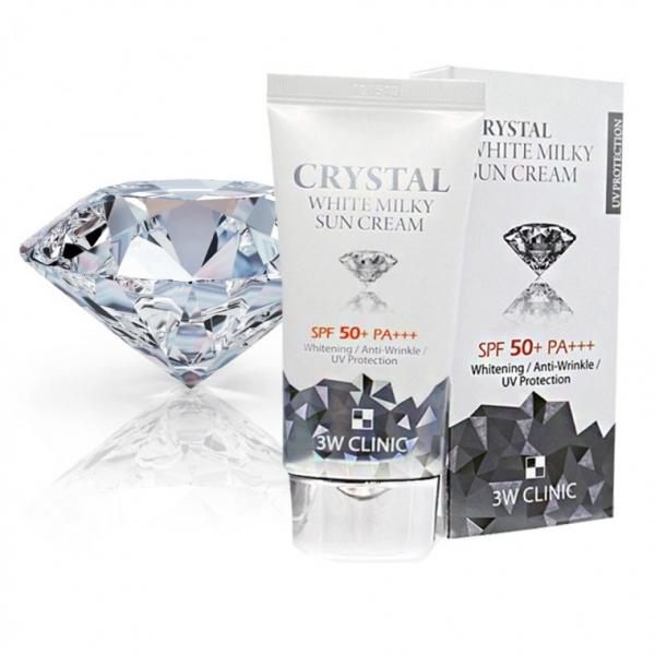 3W 크리스탈 화이트 밀키 썬크림 SPF50+ PA+++