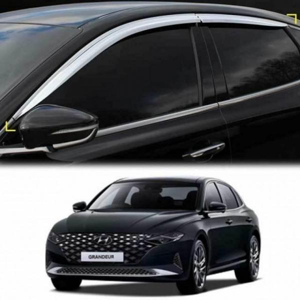 더뉴 그랜저 썬바이져 크롬 몰딩 자동차 창문 빗물받이