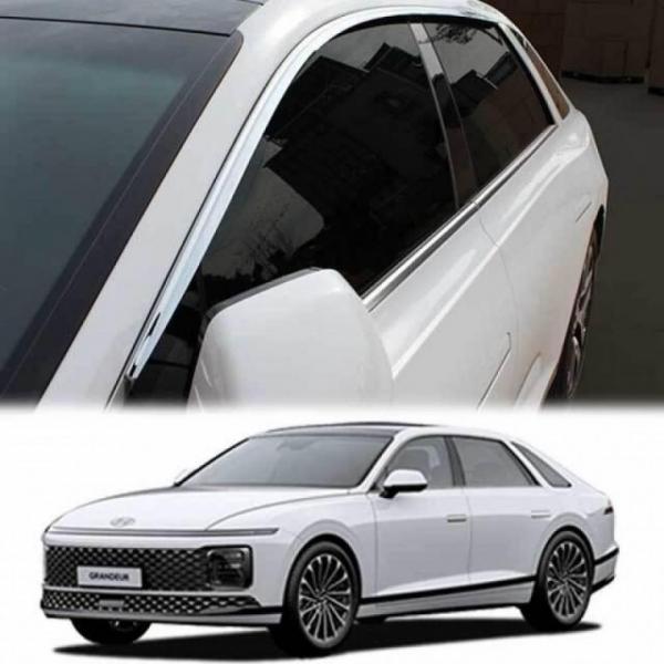 그랜저 GN7 썬바이져 크롬 몰딩 자동차 창문 빗물받이