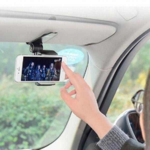폰홀더 자동차 썬바이저 회전 거치대 클립 브라켓 차