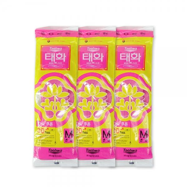 태화고무장갑(중 핑크)_썬밴-3개 주방고무장갑 태화 고무장갑 썬밴M 주방장갑