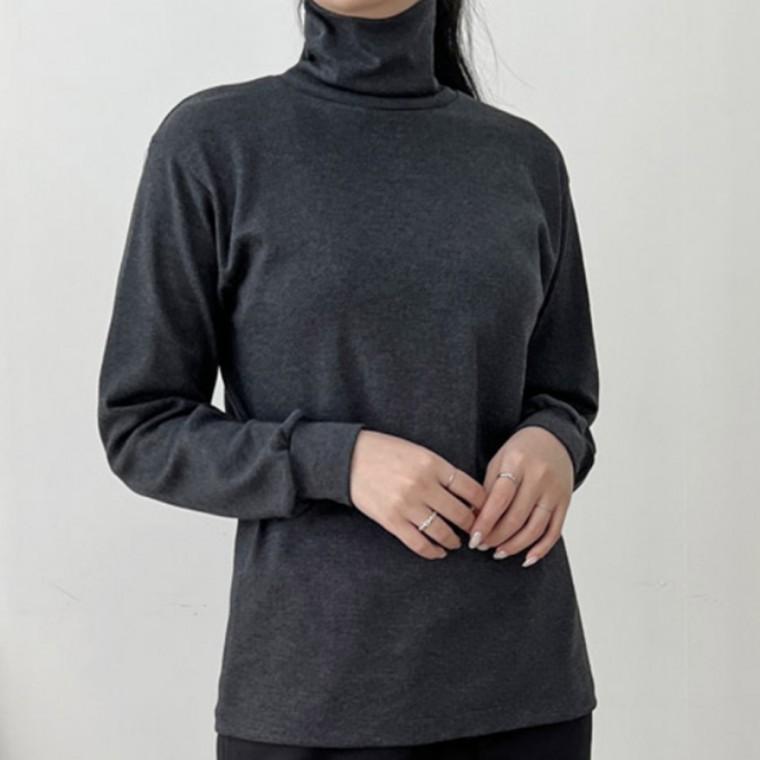 여자 여성 긴팔 티셔츠 긴팔티 목폴라 폴라 목티 터틀넥 겨울 기본 베이직 데일리 캐주얼 무지 이너 무지