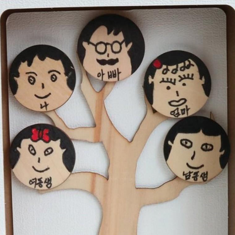 (5명용) 29입체 우리가족 나무액자