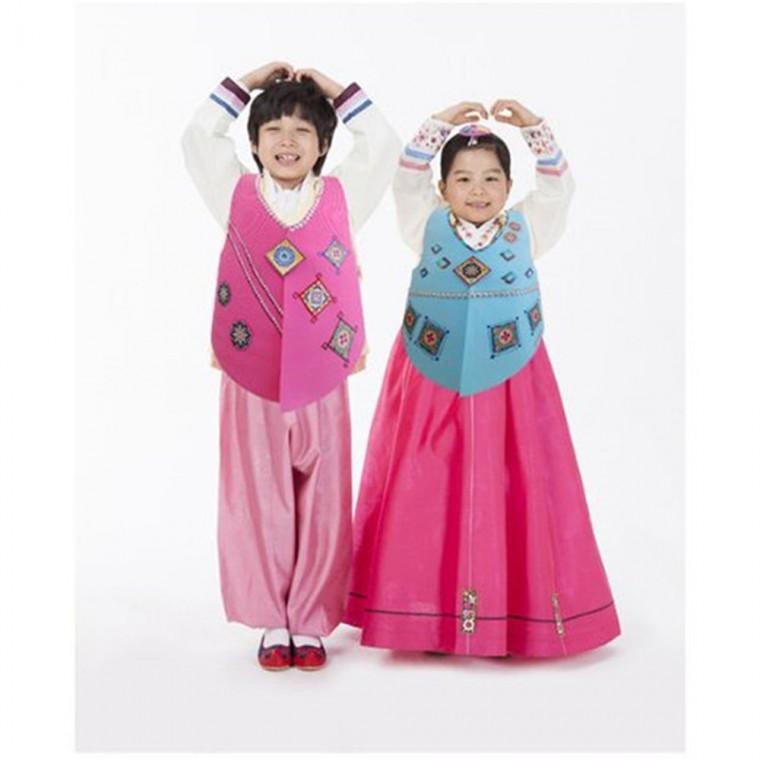 (NEW)배자 한복조끼 만들기(5명용) 블루